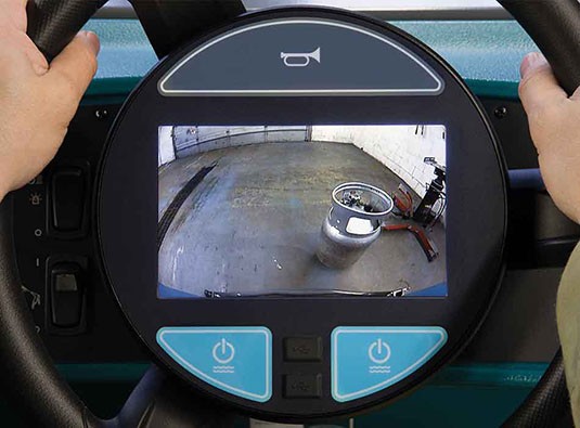 Câmara de back-up da varredora-lavadora M17